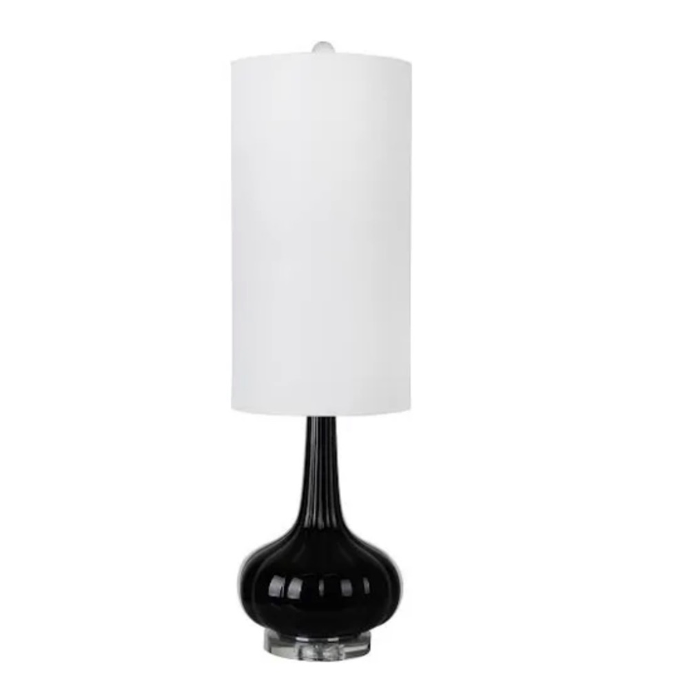 Sagebrook Home Crystal Black Lamp